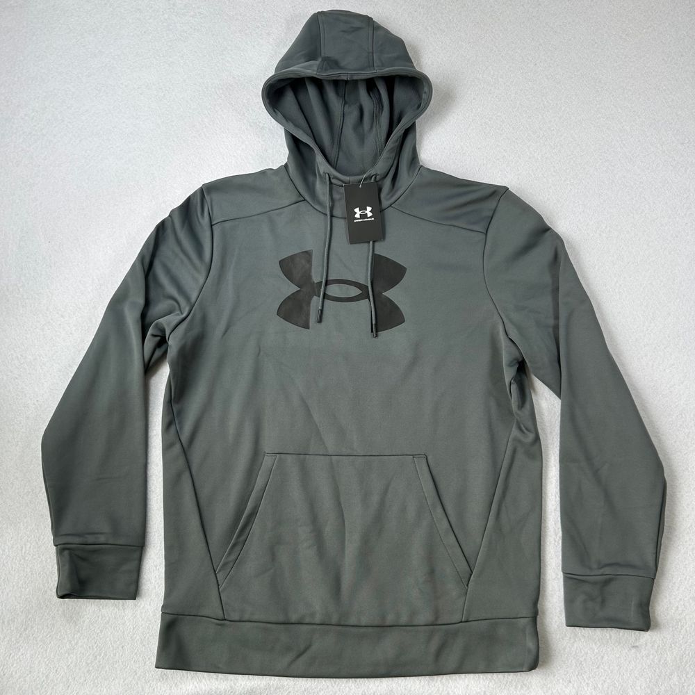 Under Armour‎ Armour Fleece Big Logo Hoodie Mens M Gray Athletic Sweatshirt NWT